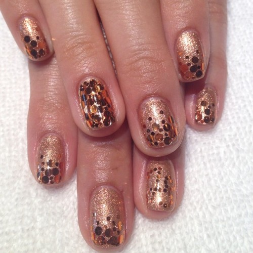Bronze nails  for Laura s 8 year wedding  Hey Nice Nails  
