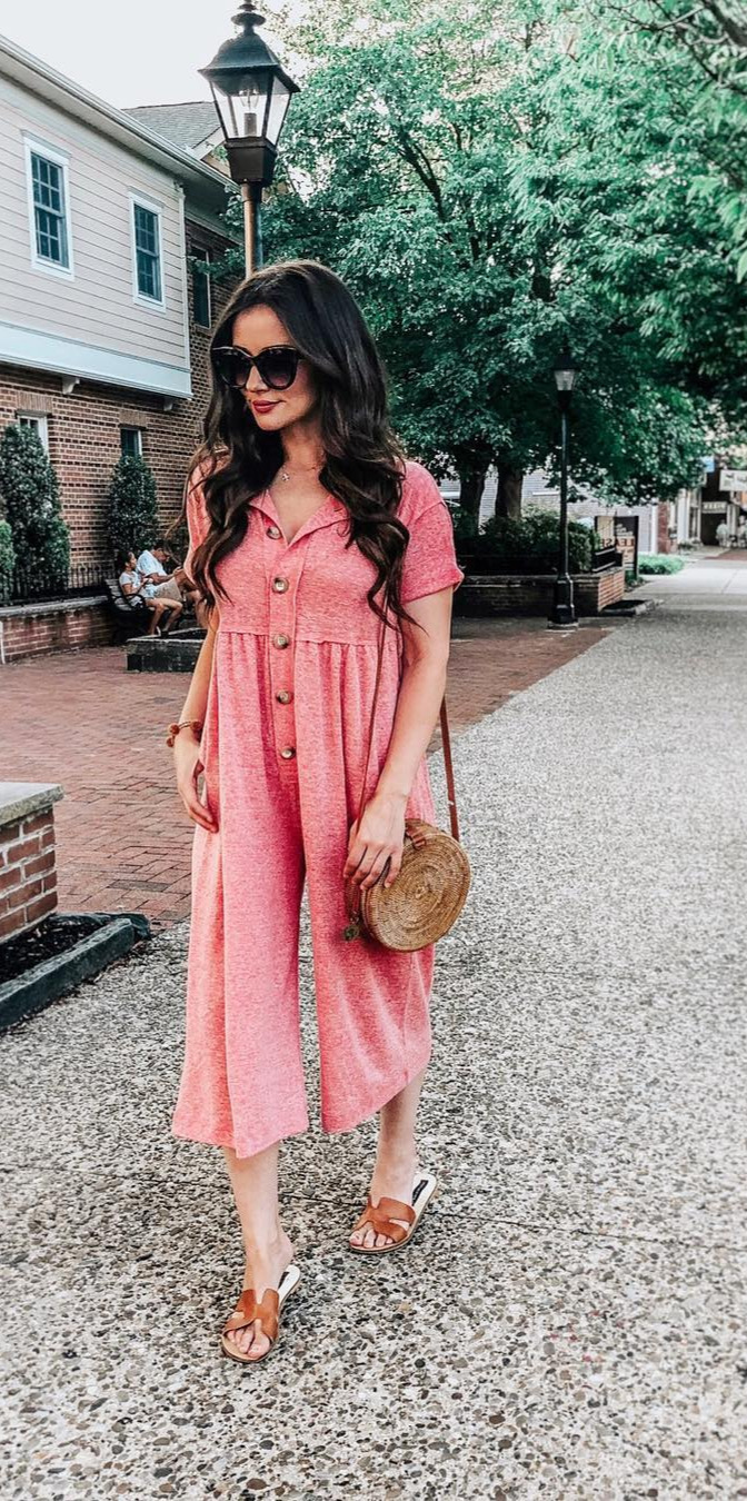 10+ Gorgeous Outfits You Must See - #Stylish, #Girls, #Outfitideas, #Fashionblogger, #Streetstyle Easy breezy outfit for a day out with my fam! This jumpsuit is easily my most worn item this summer. I bought it in all three colors because itcomfortable, practical, flattering, and keeps me nice and cool on hot summer days! Plus, it can be easily layered with a belt and cardigan when it starts to cool down. Shop this look by following me on the  app! , liketkit 