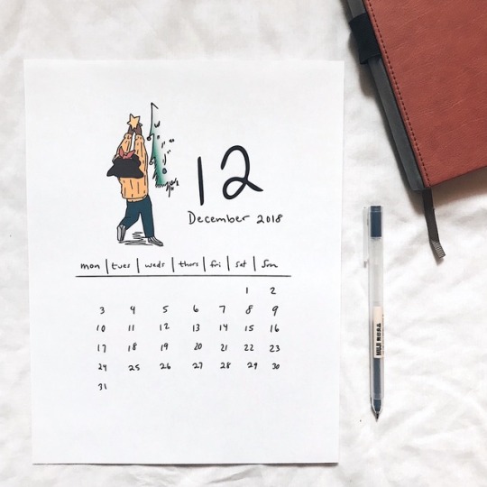 free printable calendar Tumblr