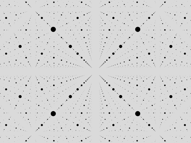 trippy dots floating in air