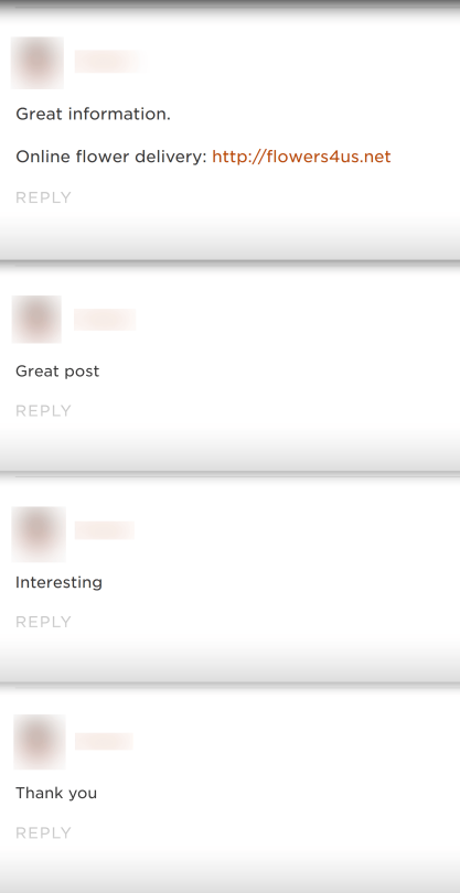 Spammy comment Spammy comment