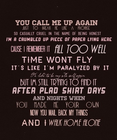 all too well lyrics on Tumblr