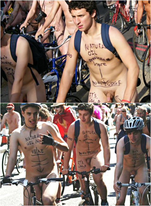 omgdeliciousmancandylove:Julius Dein at World Naked Bike Ride...