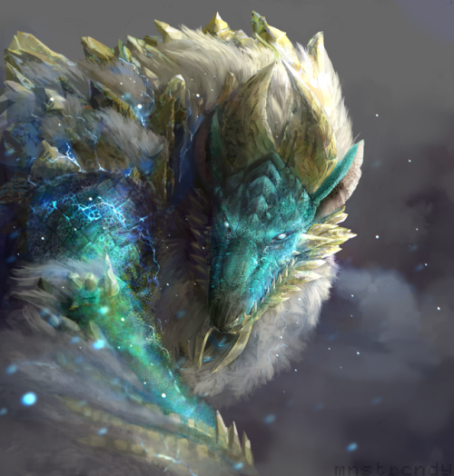 Zinogre is not in Monster Hunter World YETSo I painted what I...