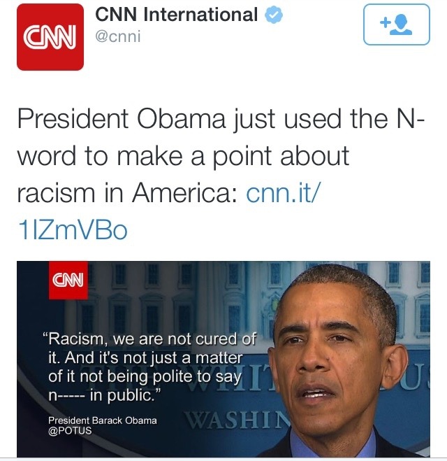 Alex Anderlik — krxs10: Obama finally drops the N-Word in...