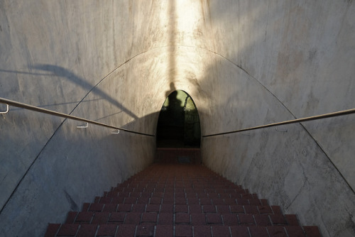 scavengedluxury:My shadow in the tunnel. Dresden