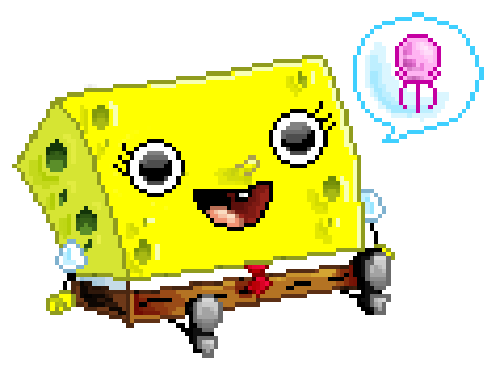 spongebob, cartoon, pixel art, nickelodeon, tv. fuckyeah-pixels.tumblr.com....