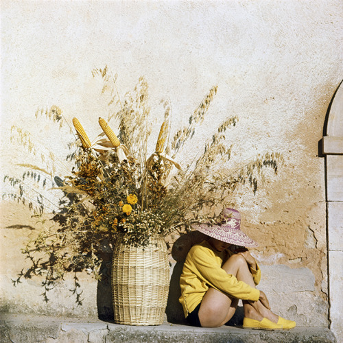 Jacques Henri Lartigue portrait color photography 1960s yellow