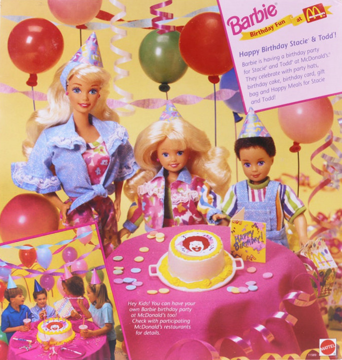 barbie birthday fun at mcdonalds