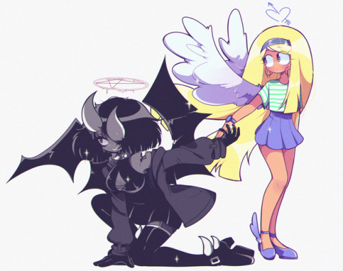 angel and demon sisters! | Tumblr