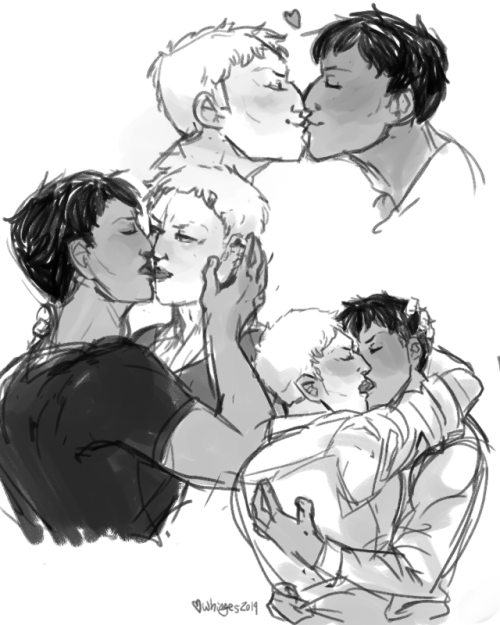 started drawing these for kiss day (キスの日) yesterday but then...