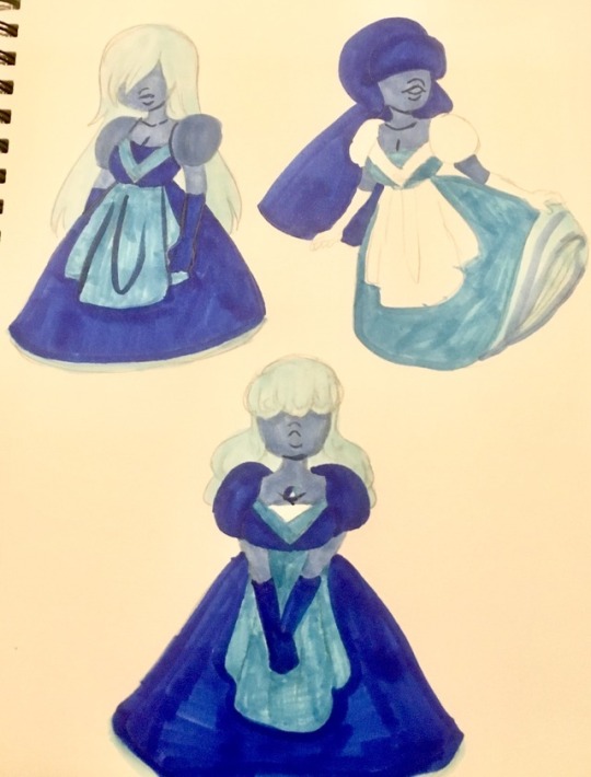 These definitely could have been better, but I’m tired and I couldn’t stand it I had to draw all the Sapphires we’ve seen so far ft. My own sapphire I literally designed last night