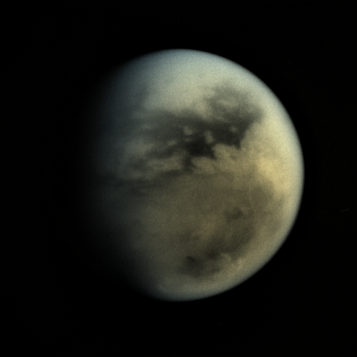 humanoidhistory:Titan, moon of Saturn, observed by the Cassini...