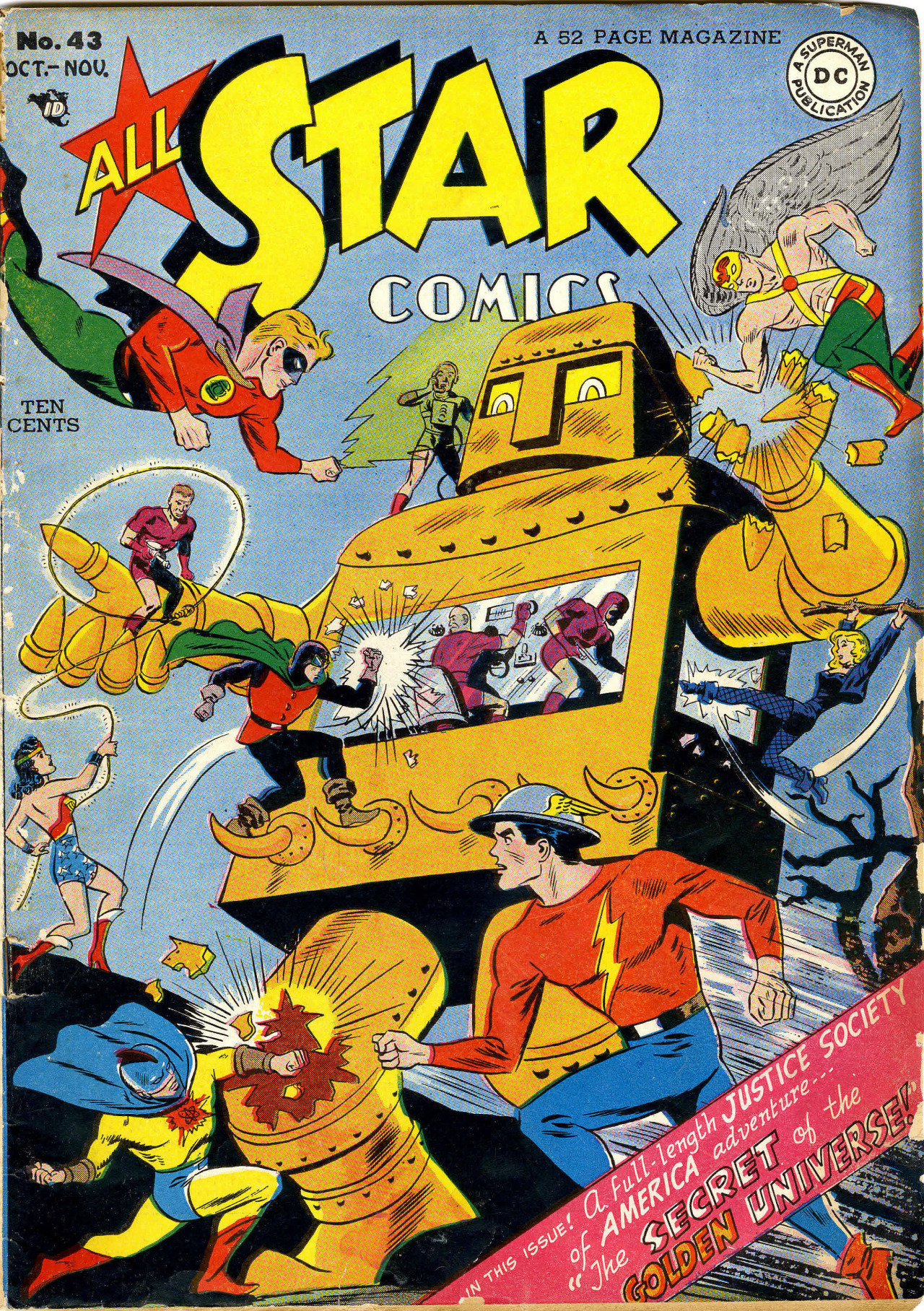 The Bristol Board: Golden Age DC Comics covers by Irwin Hasen, 1940s.