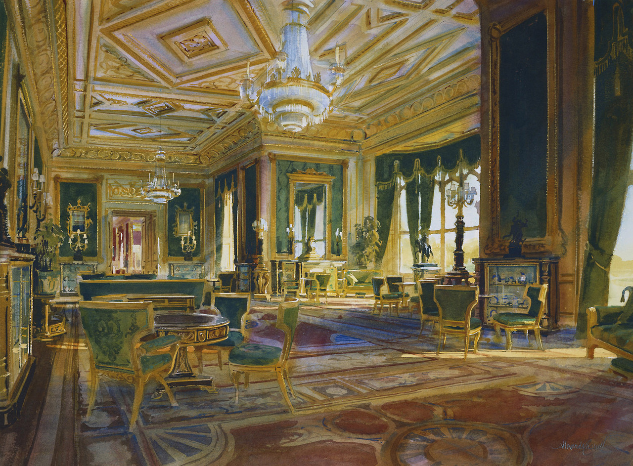 Lives Unique Windsor Castle The Green Drawing Room After
