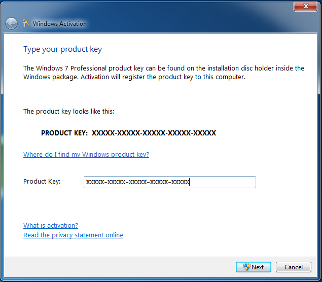 check windows 7 product key type