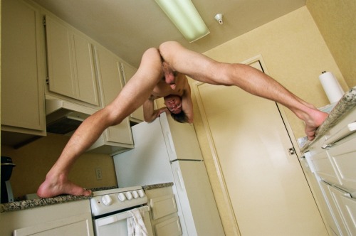 americasfinestkids:Goofing around in the kitchen of our Hotel...