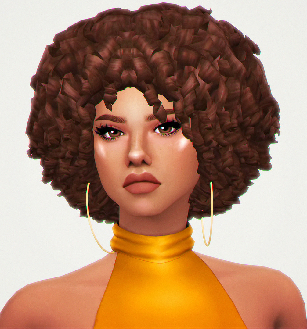 sims 4 cc curly messy hair male