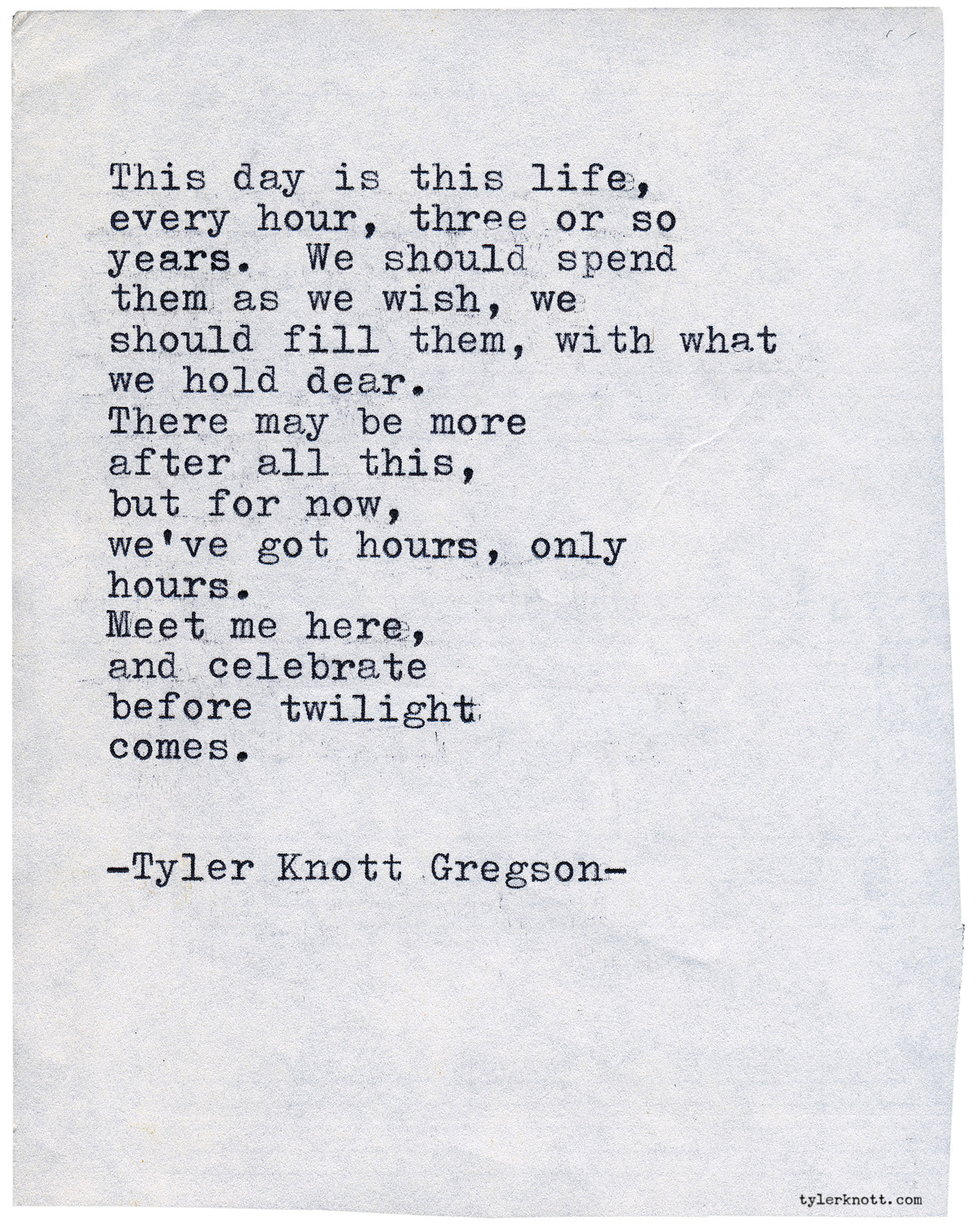 Tyler Knott Gregson Typewriter Series 2288 By Tyler Knott