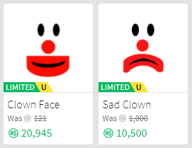 Clown Tumblr - why is this roblox face so expensive