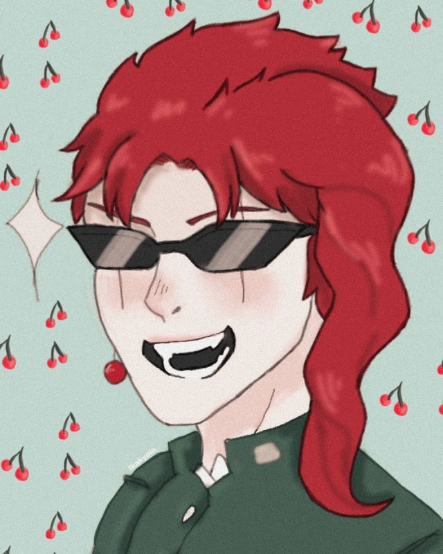 kakyoin cherry shirt