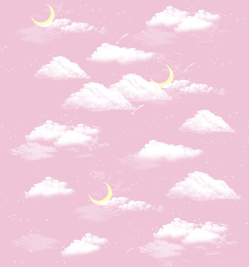 pastelog:pastel pink moon/rabbit themed moodboard- bee