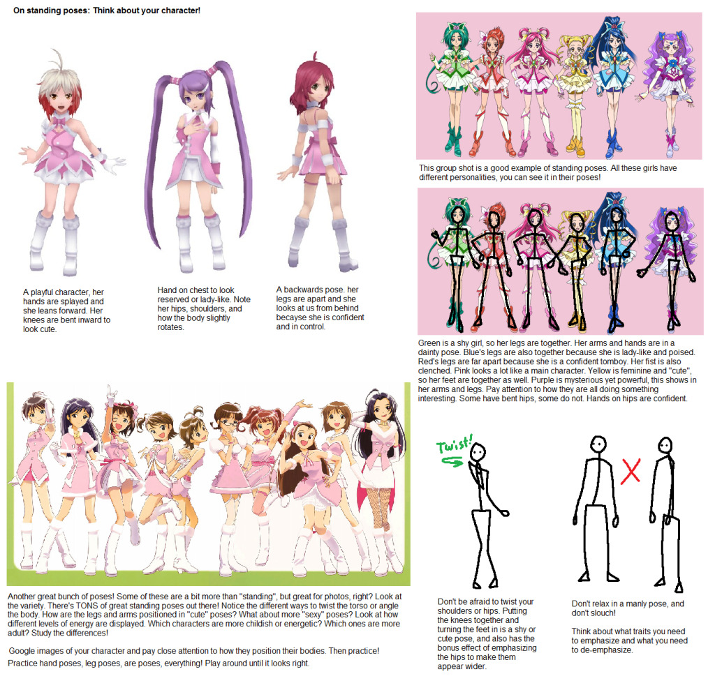 Images Of Standing Anime Girl Poses Reference