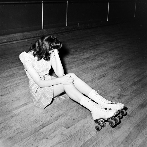 viiixiv:Girl in Skating Ring, photographed by Nina Leen c....