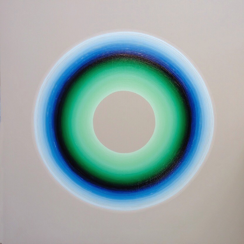 Central and Remote, acrylic on panel 16”x16” #tbt 2012 #painting #color #circle #square #spirit #body #shape #symbolism #opticalillusion #center #contemporarypainting #jamesjankowiak #artist #chicagoartist #chicagoartists #arte #centralandremote