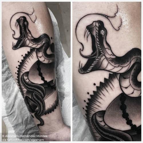 Neotraditional Tiger and Snake Done by Zach  Black Cat Tattoo Honolulu  Hi  rtattoos