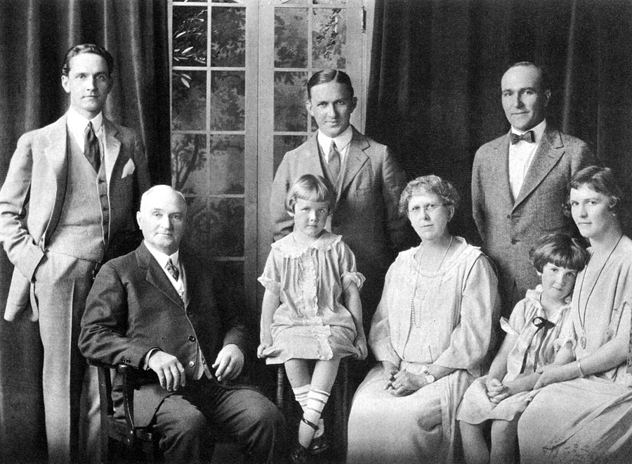 fredric march on the left with his parents brothers sister and two ...