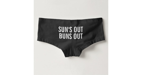 Suns Out Buns Out Funny Womens Boyshort Underwear Panties.