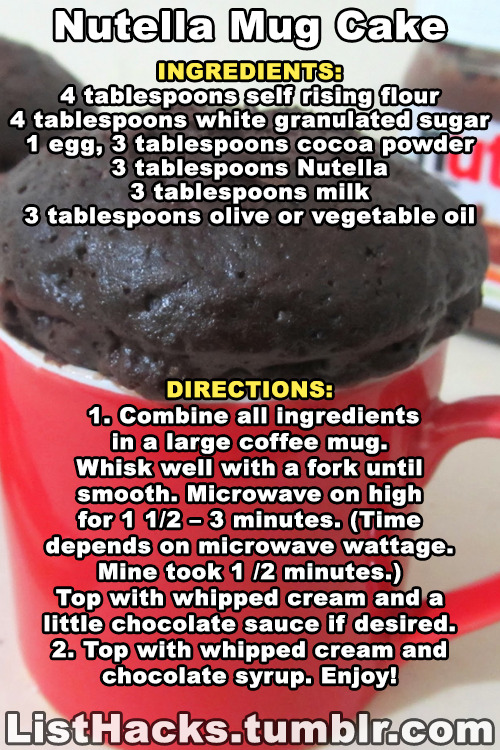 listhacks:Microwave snack hacks you can make in a mug - If you...