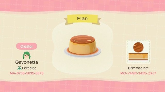 Animal Crossing New Horizons creations & qr codes - ðŸ ° Yummy hat