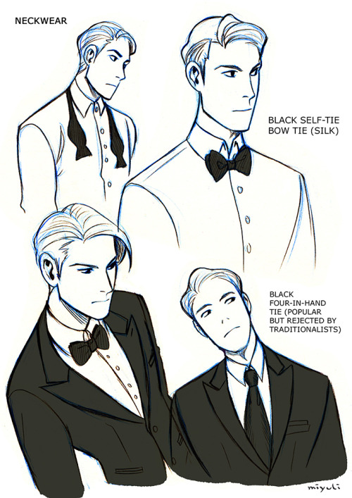 miyuli:I’ve been studying the classic black tie dress code...