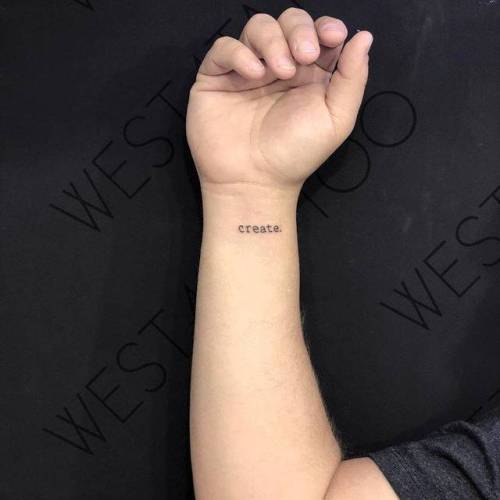 By Chang, done at West 4 Tattoo, Manhattan.... small;chang;micro;languages;tiny;ifttt;little;typewriter font;wrist;english;minimalist;font;create;lettering;english word;word