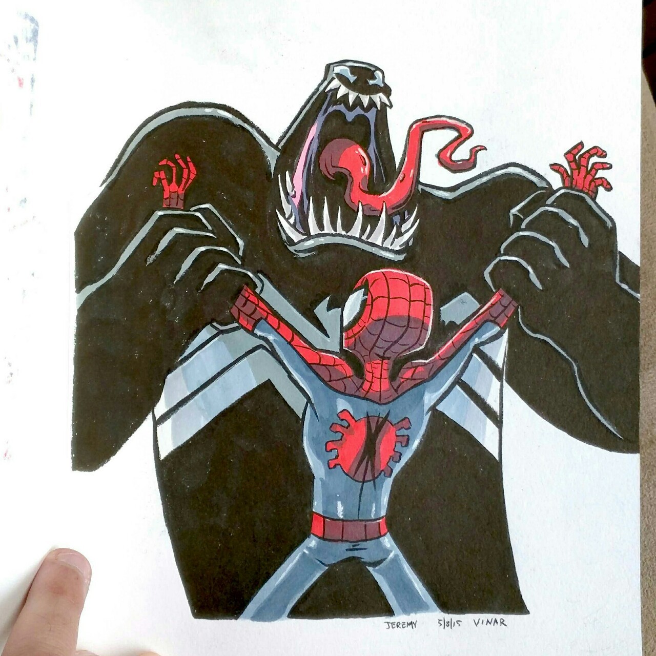 Spider Man Vs Venom Drawing