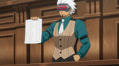 Image result for ace attorney anime godot gif