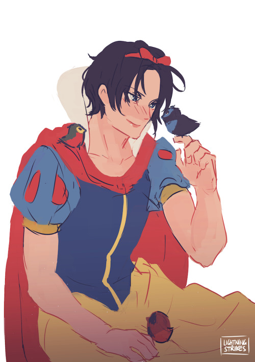 lightningstrikes-art:Tim Drake as Snow White (I’m sorry)