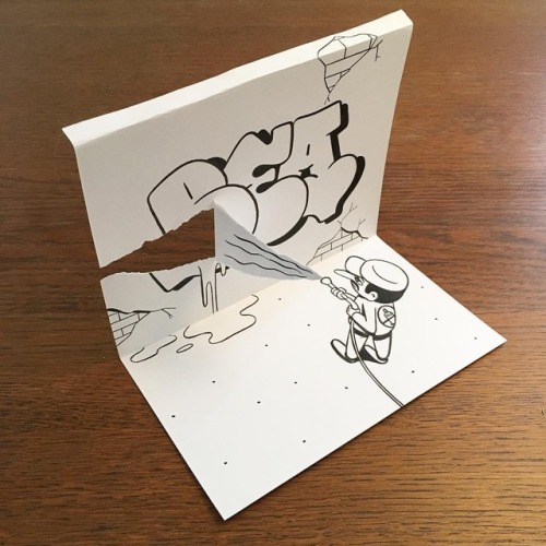 itscolossal:Three-Dimensional Paper Doodles Created With...