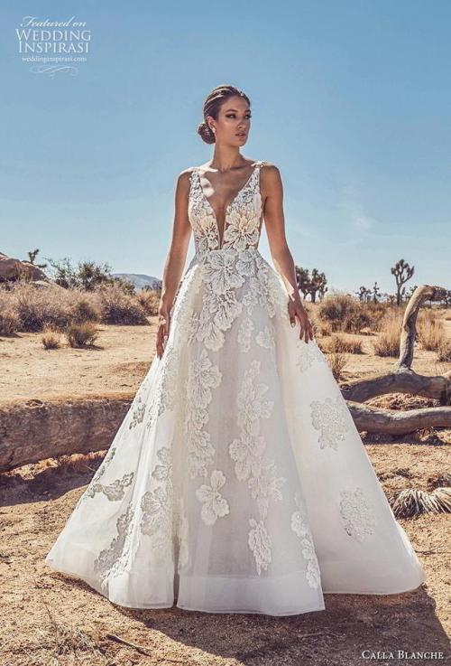 (via Calla Blanche Spring 2019 Wedding Dresses | Wedding...