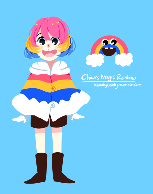 Chica&#039;s Magic Rainbow - Humanized - FNaFWorld Minecraft Skin
