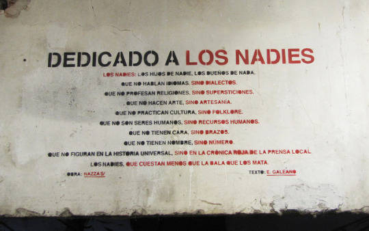 Los Nadies / texto Eduardo Galeano