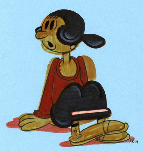 tumblrtoons: “ Day 6 #inktober! I forgot to post my Inktober entry yesterday, so here’s a lil’ Olive Oyl for you today. -Jeaux ”