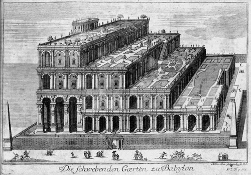 Babylon Gardens - Illustration by J.M. Lobeck - 1726