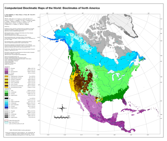 Bioclimates of North America. - Maps on the Web