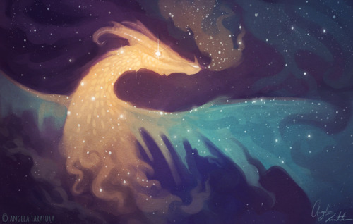 angela-draws:space dragon