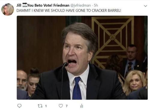 dontbearuiner:I had some fun at Brett Kavanaugh’s expense today.