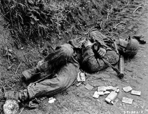 historicaltimes:Dead German member of Waffen-SS, Northern...