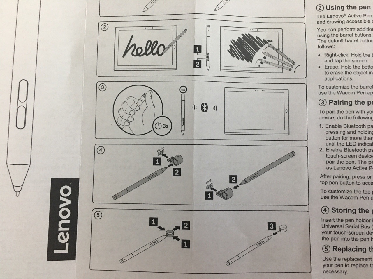 lenovo active pen 2 manual